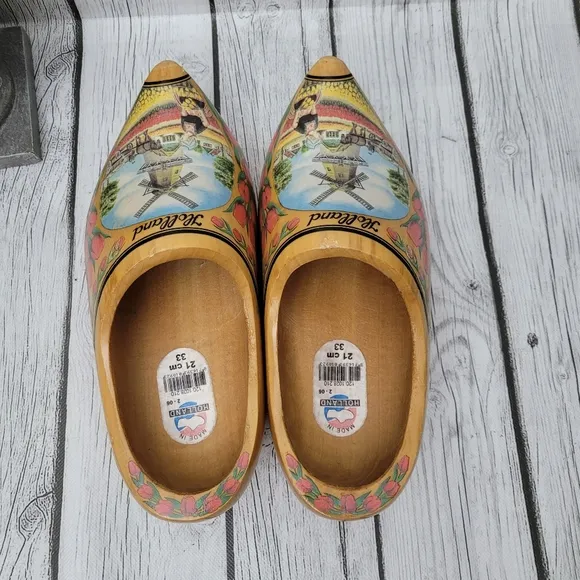 Holland Wooden Clogs - Multicolor