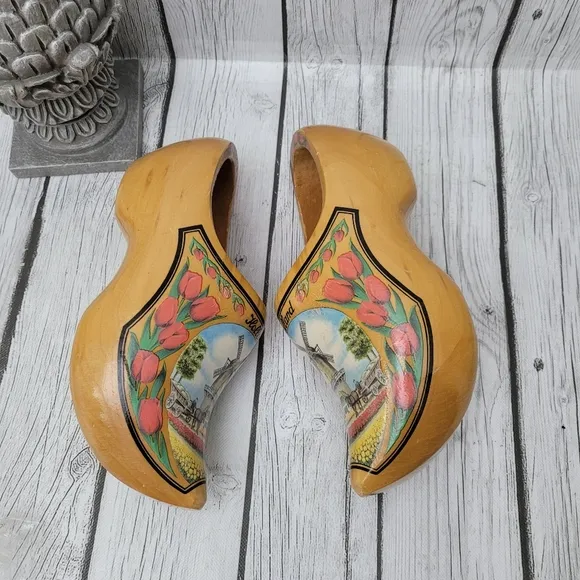 Holland Wooden Clogs - Multicolor