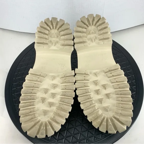 Jeffrey Campbell Clogs Women Size 8 Shoes Cream White Rubber Mules Chunky Sole