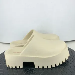 Jeffrey Campbell Clogs Women Size 8 Shoes Cream White Rubber Mules Chunky Sole