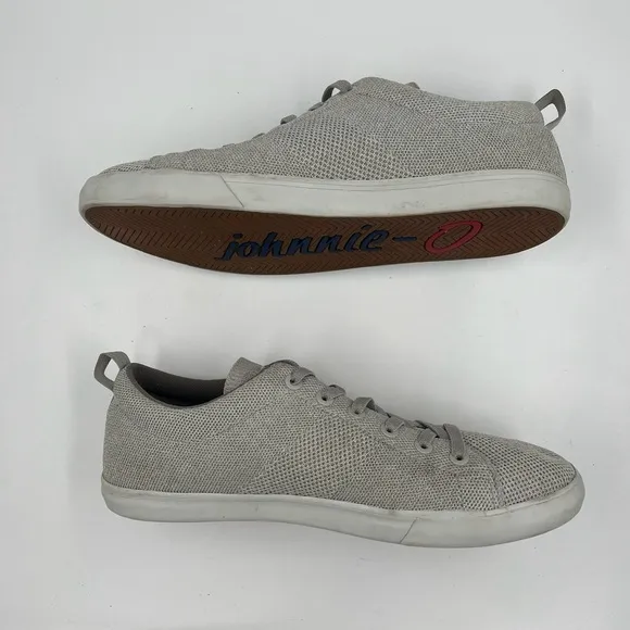 Johnnie-O Men’s Techknit Cloud Woven Nylon Slip-On Sneakers Gray 13M Shoes