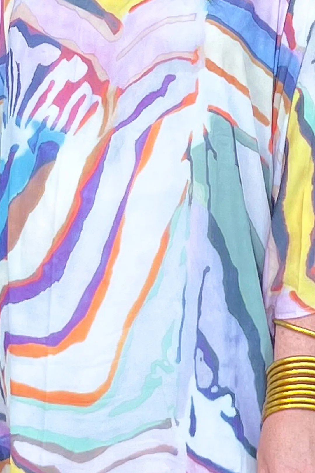Kaia Colorful Tiger Stripe Caftan