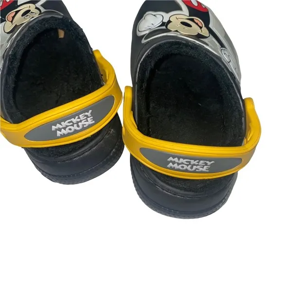 KIDS crocs mickey mouse black clogs children size 8 toddler