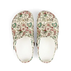 Kid's Floral Chicken EVA Foam Clogs - Comfortable Summer Footwear for Playtime