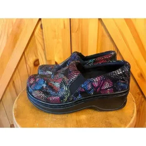 KLOGS Women's Leather Nursing Clogs Multicolor Size 7M