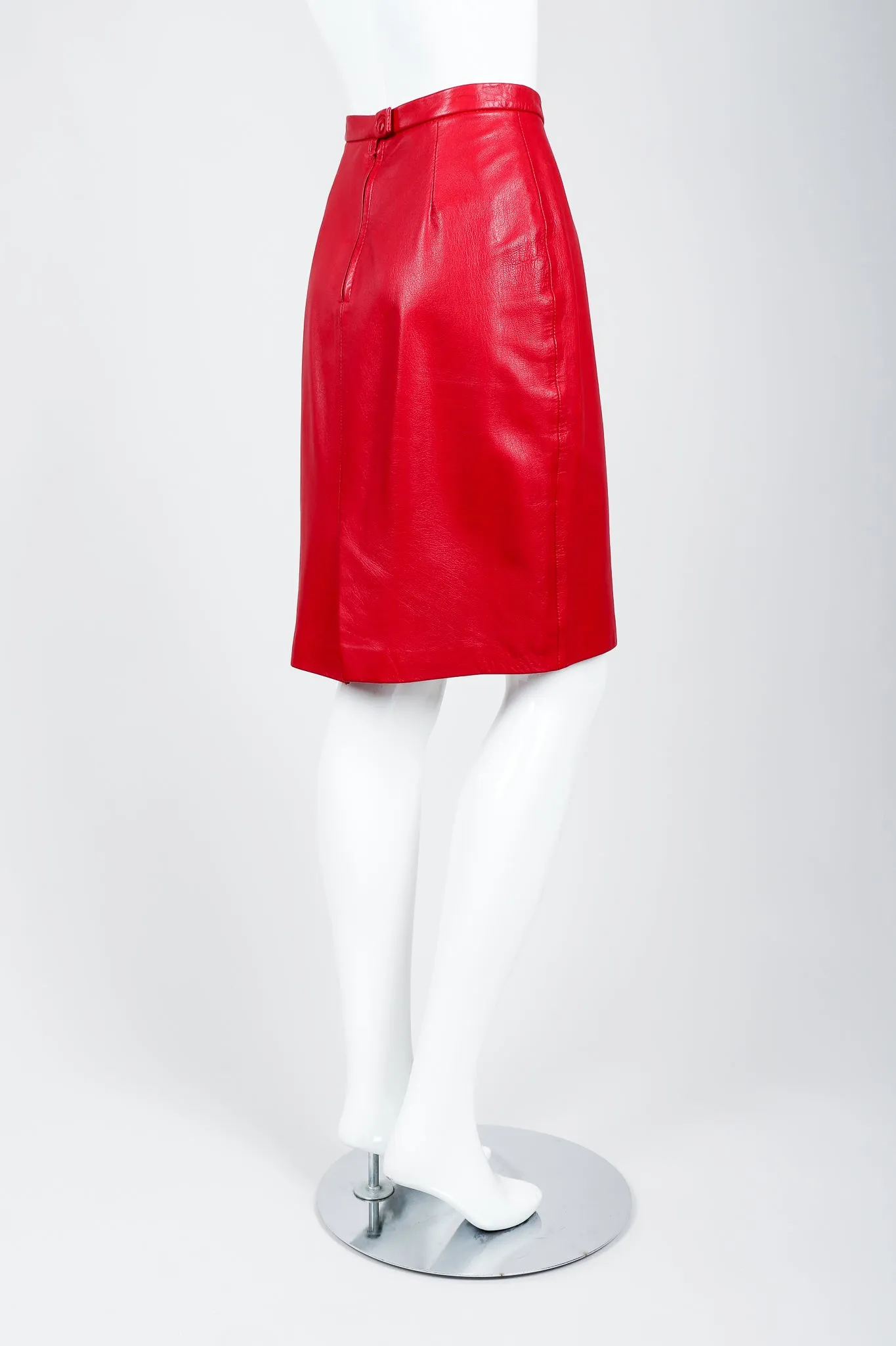 Leather Jacket & Skirt Suit