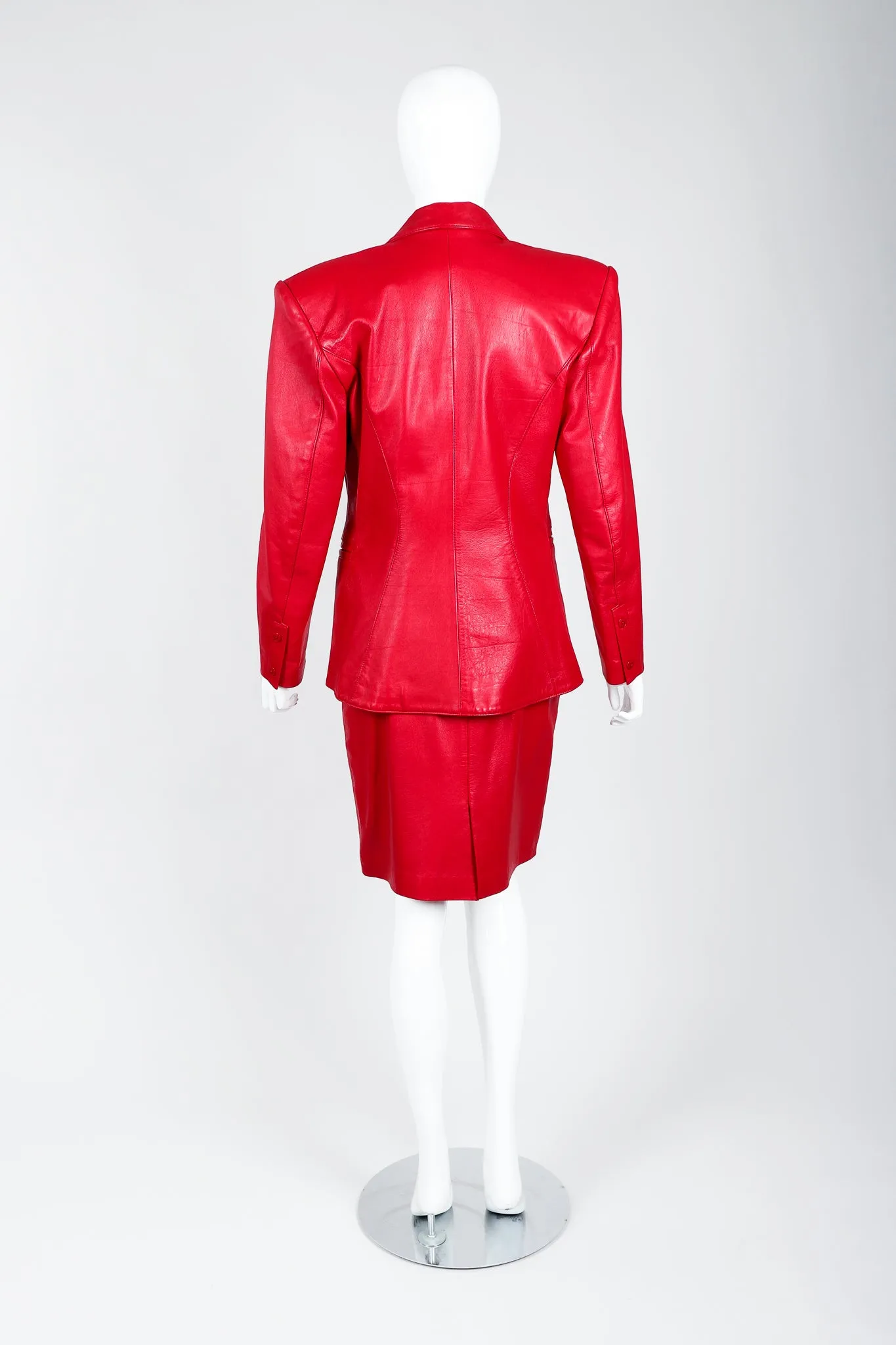 Leather Jacket & Skirt Suit