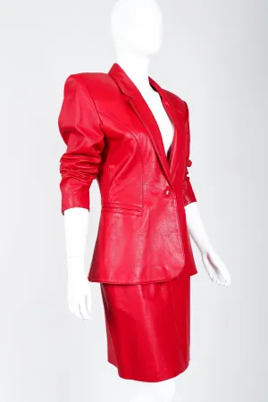 Leather Jacket & Skirt Suit