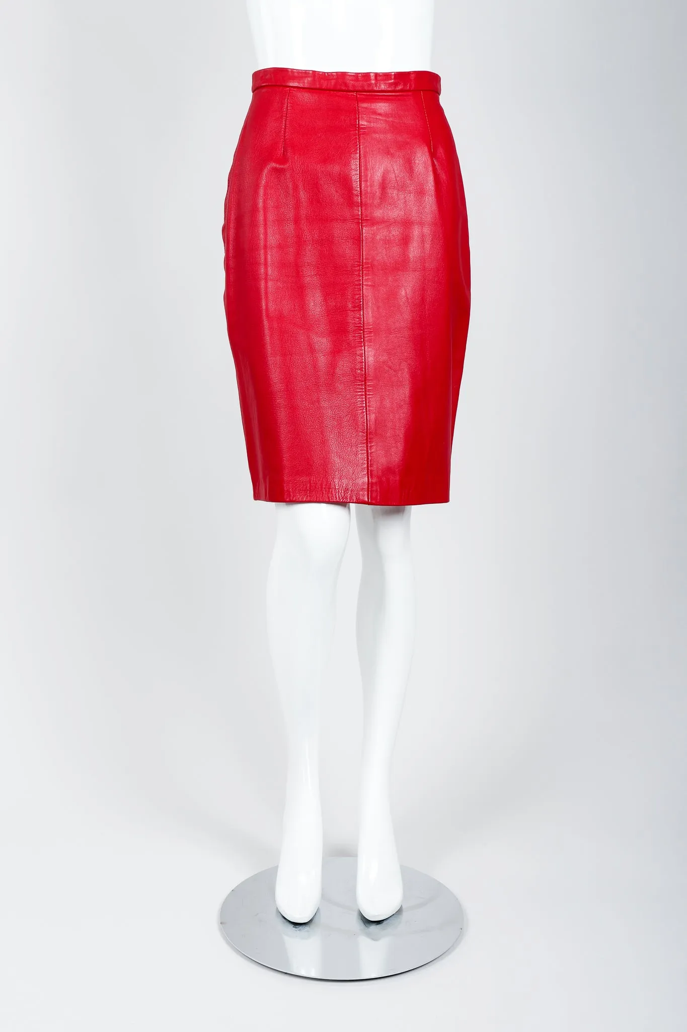 Leather Jacket & Skirt Suit