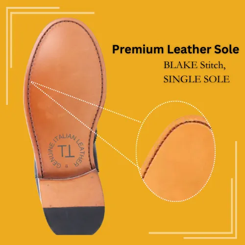 LIAM Premium Loafers with Tassels, Crafted in Hand Patina Leather