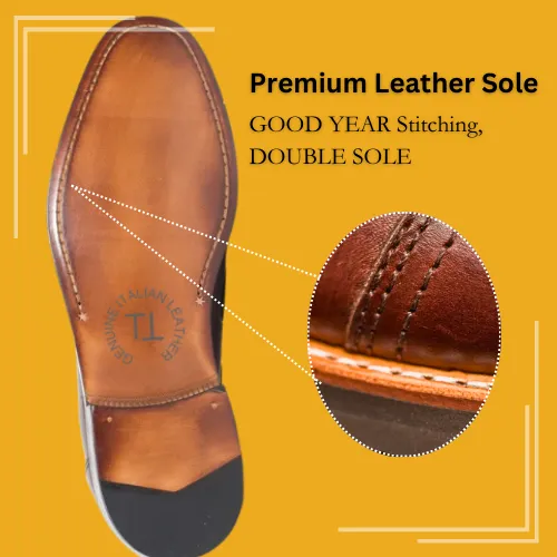 LIAM Premium Loafers with Tassels, Crafted in Hand Patina Leather