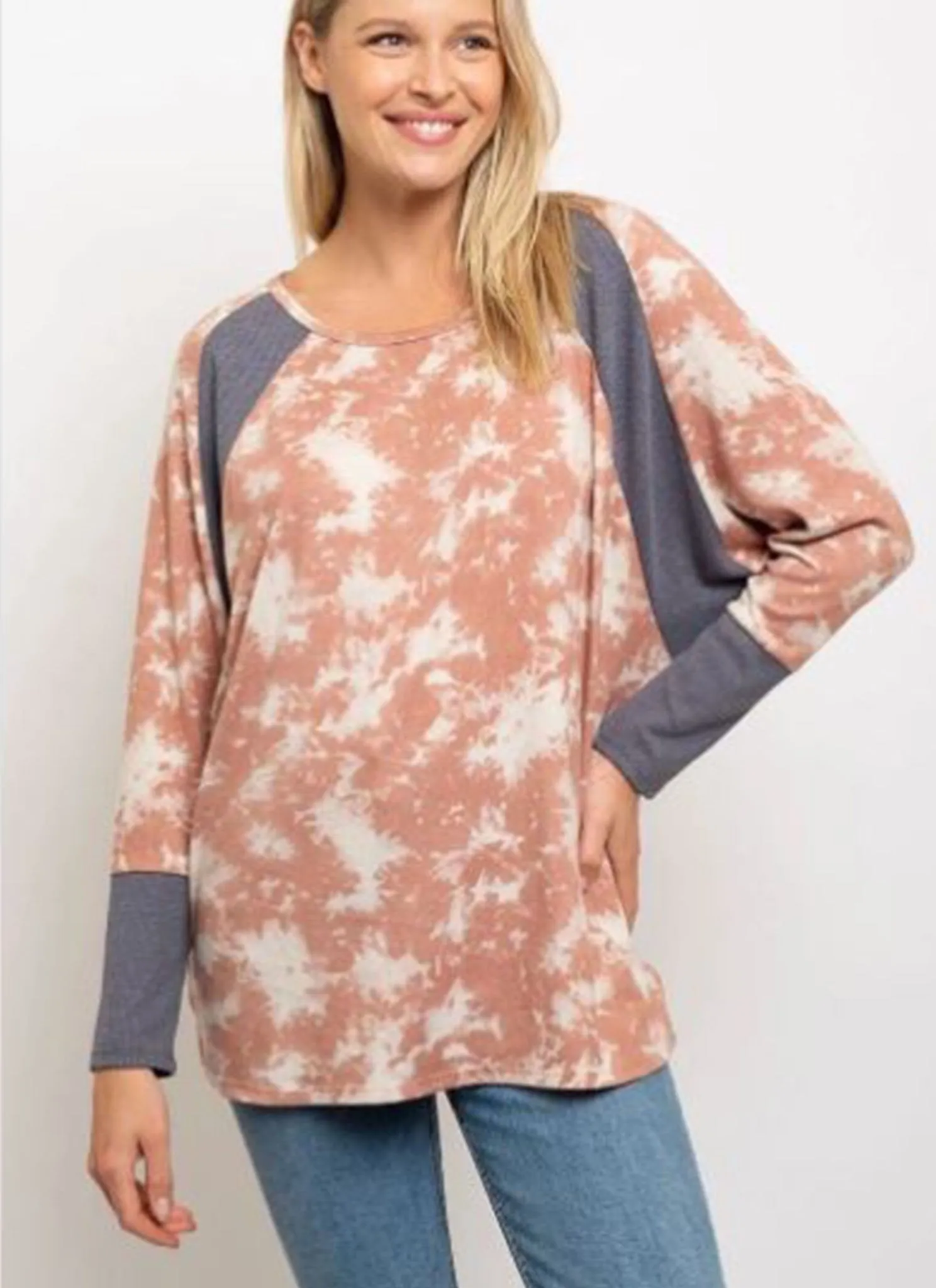 Loose Fitting Tie Dye Top