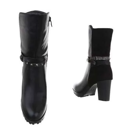 Lottie Mid Calf High Heel Boot