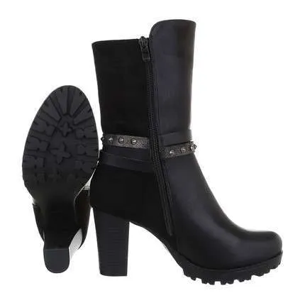 Lottie Mid Calf High Heel Boot