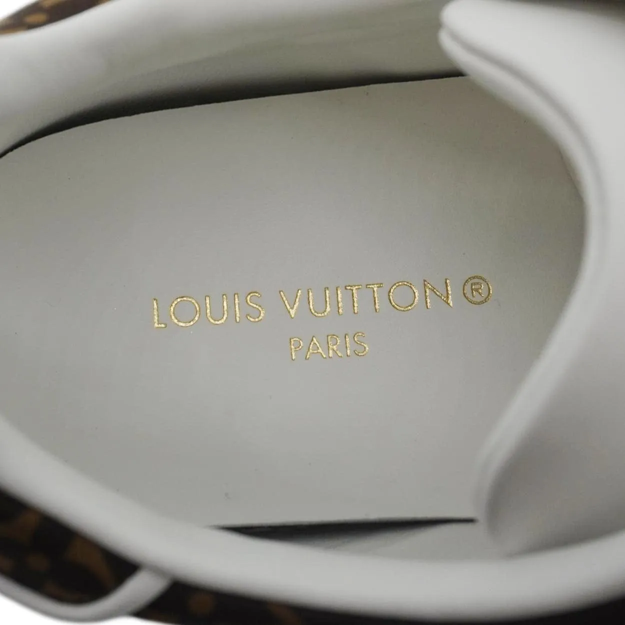 LOUIS VUITTON Timeout Trainers Monogram Nylon Sneakers White Size 37