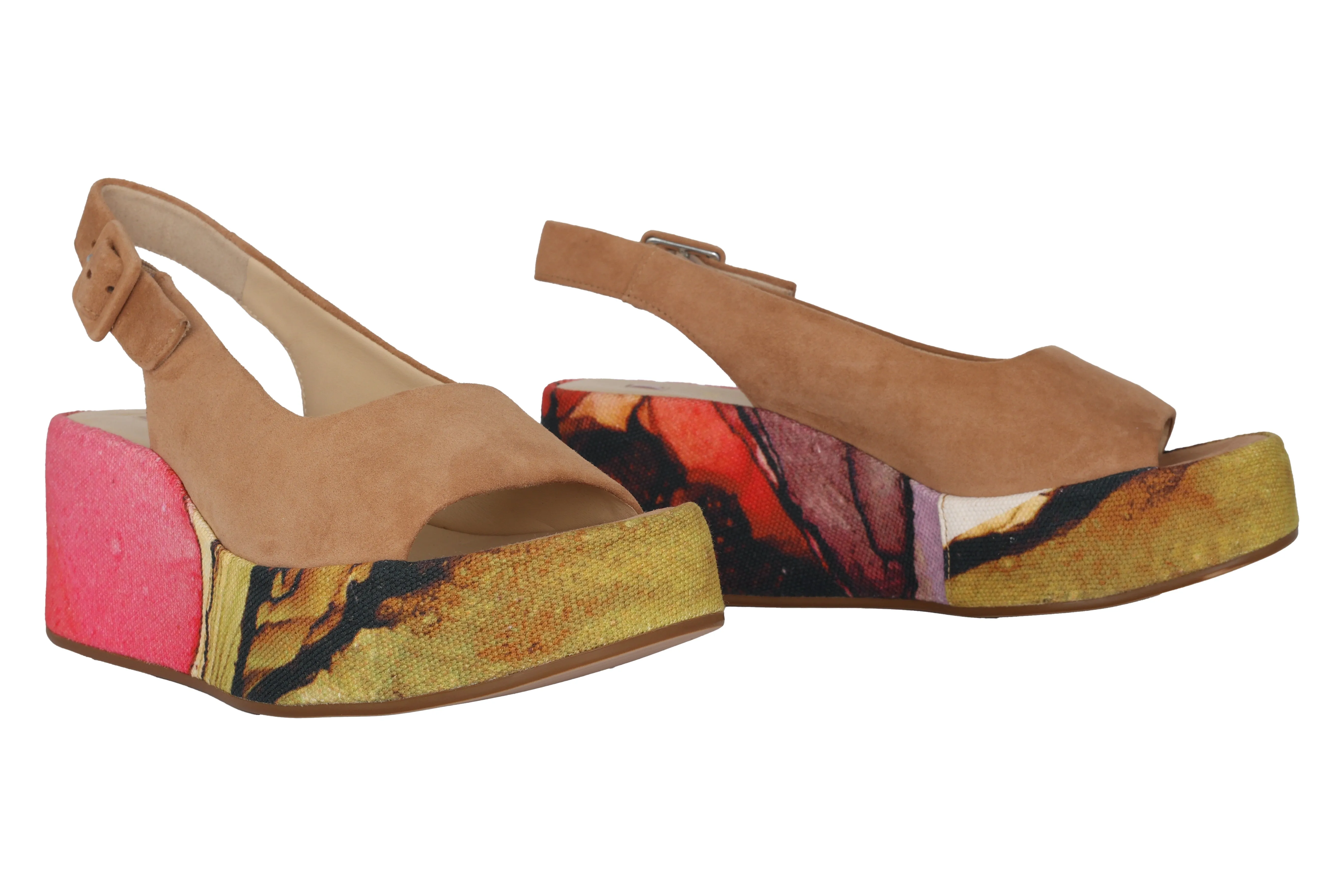´Loulou´ women´s platform sandal - Beige mix