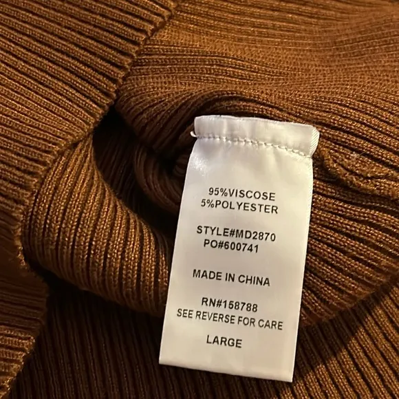 Mable Brown Sugar Knit Mini Dress size large