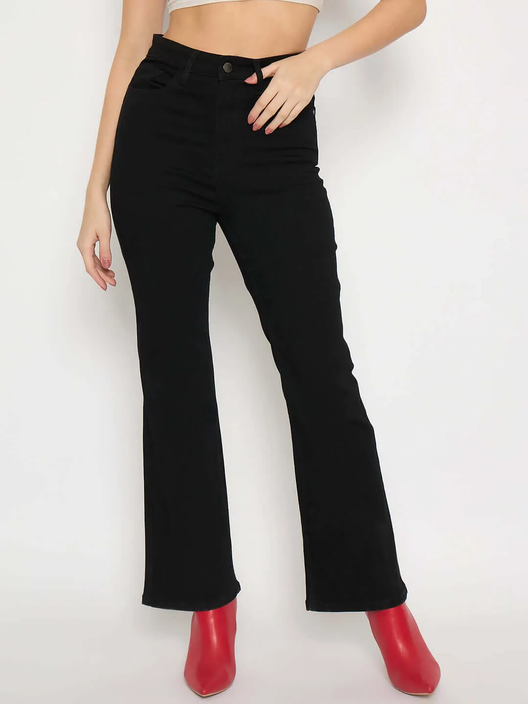 Madame Flared Fit Black Jeans