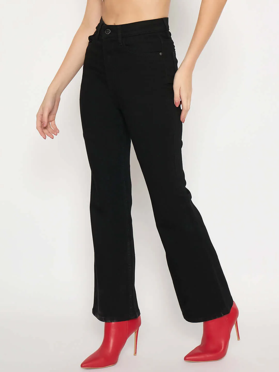 Madame Flared Fit Black Jeans