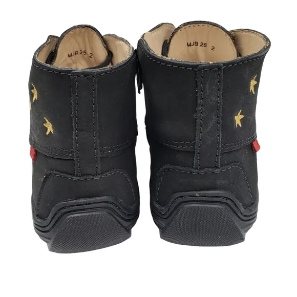 Marc Joseph | NIB Houston Bootie Black Nobuck Leather Lace Up Boots Boy's 2