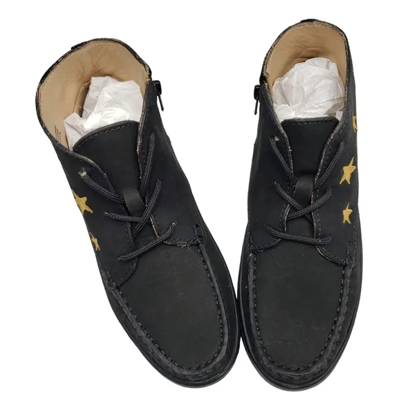Marc Joseph | NIB Houston Bootie Black Nobuck Leather Lace Up Boots Boy's 2