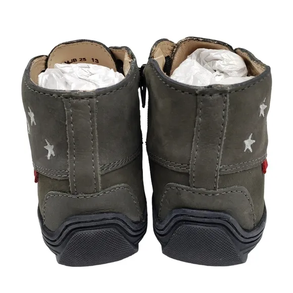 Marc Joseph | NIB Houston Bootie Grey Nobuck Leather Lace Up Boots Boy's 13