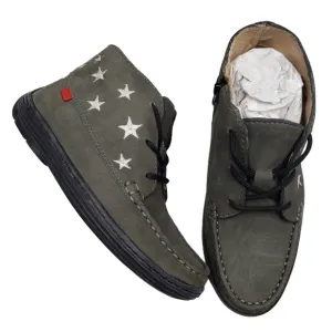 Marc Joseph | NIB Houston Bootie Grey Nobuck Leather Lace Up Boots Boy's 13