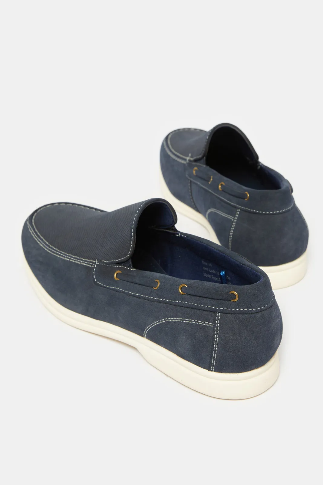 Men Navy Textured Loafer