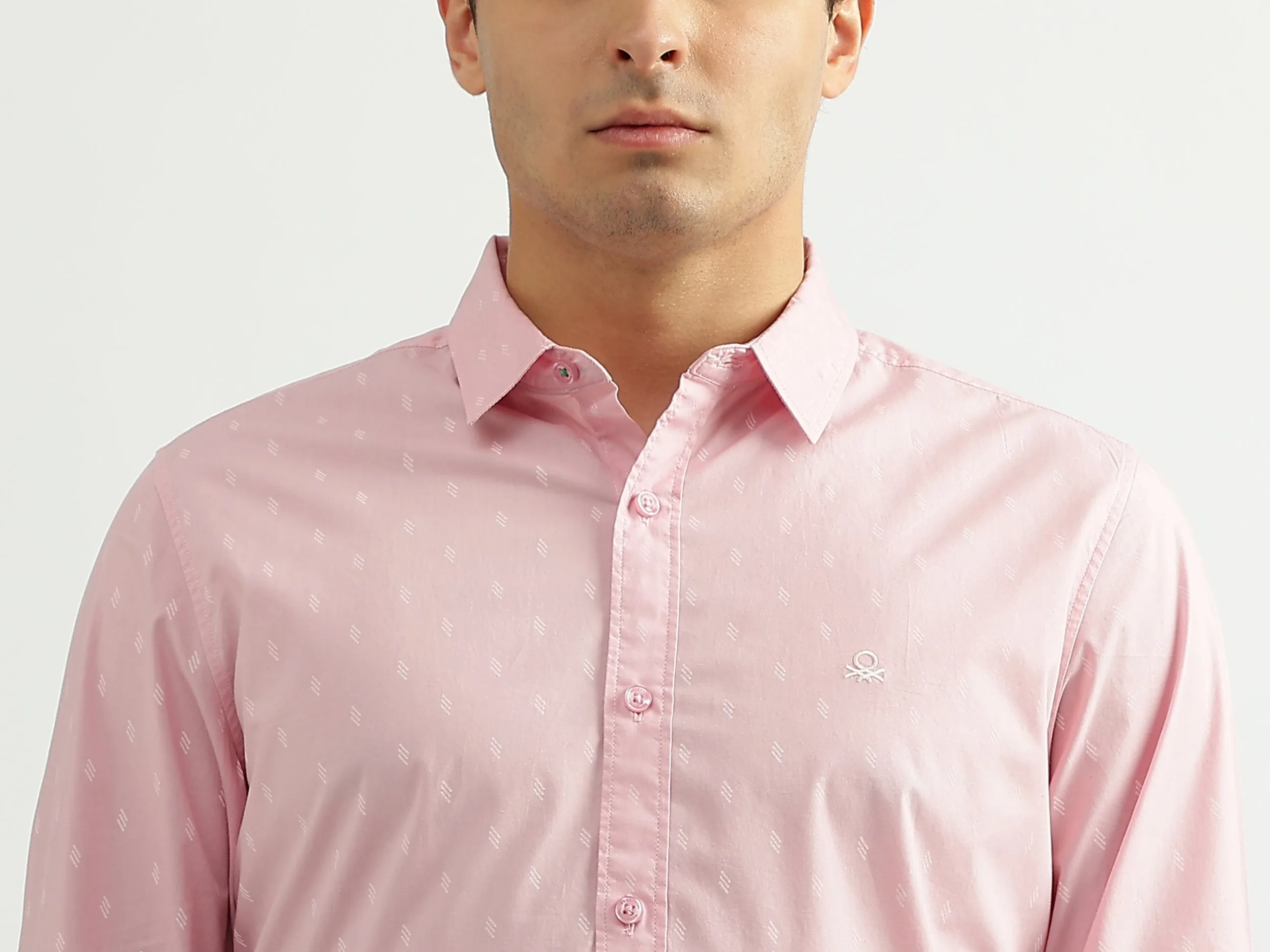 Men Printed Spread Collar Shirt