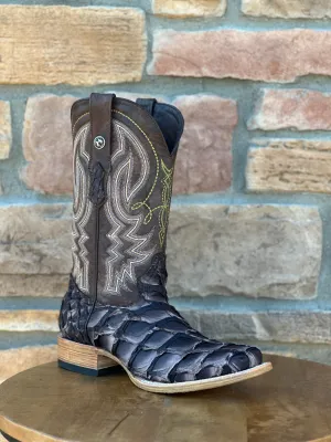 Men's Tanner Mark Monster Fish Matte Nicotine Wide Square Toe Boots