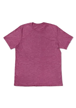 Men’s Triblend Berry Red Crew Neck T-Shirt