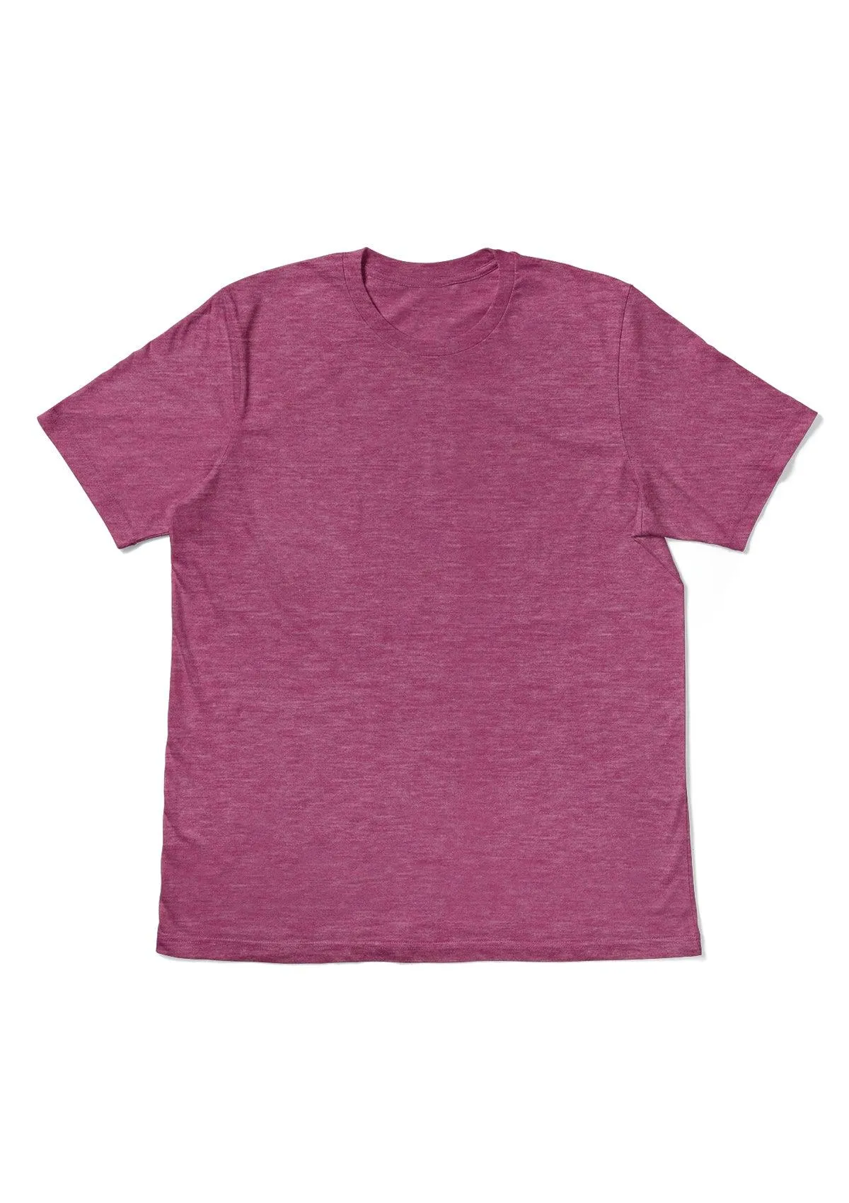 Men’s Triblend Berry Red Crew Neck T-Shirt
