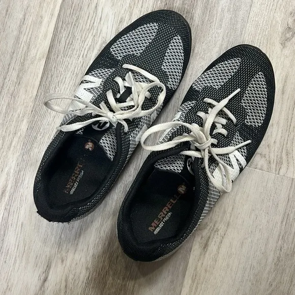 Merrell Civet Lace-Up Black Synthetic Womens Trainers Casual Athletic Sneakers