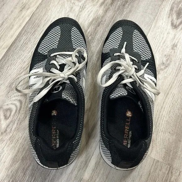 Merrell Civet Lace-Up Black Synthetic Womens Trainers Casual Athletic Sneakers