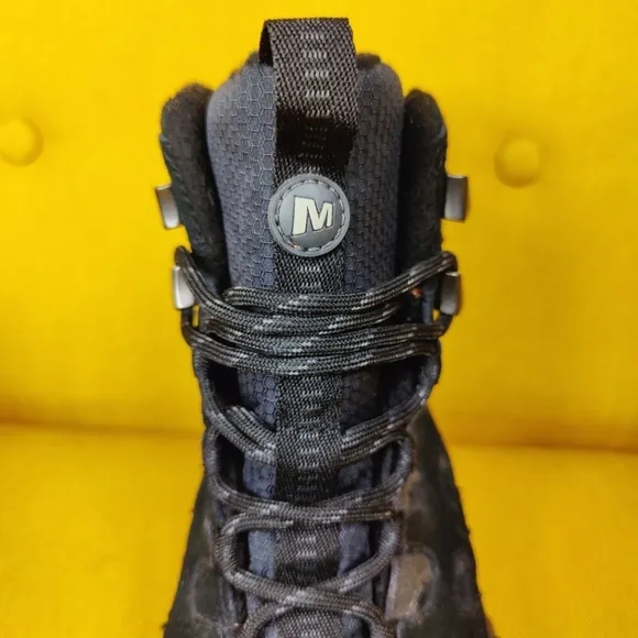 Merrell Moab Polar Waterproof Ice Grip Ankle Hiking Black Boots Men's Size 10.5