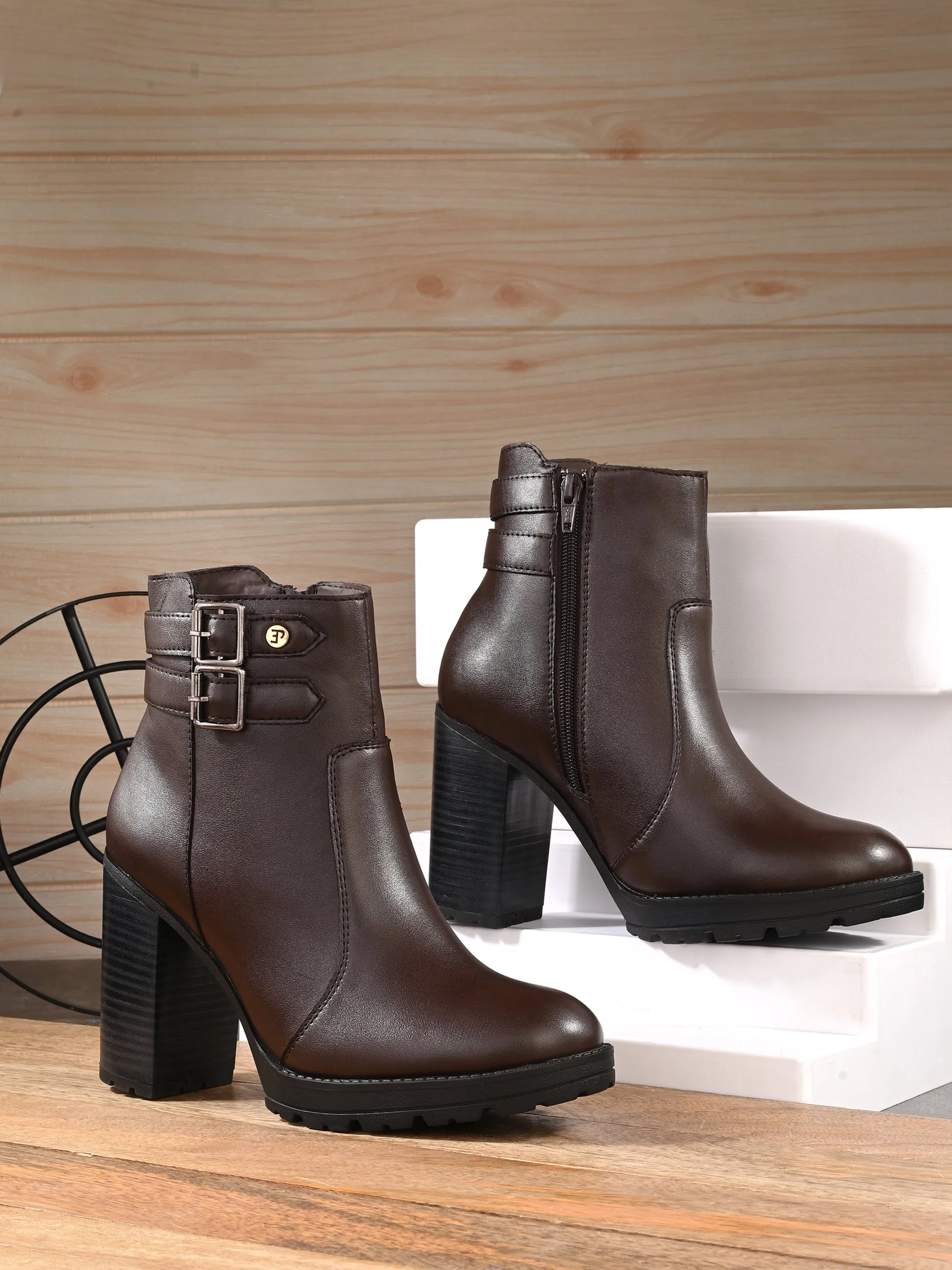 Midnight High-Heeled Ankle Boot For Women