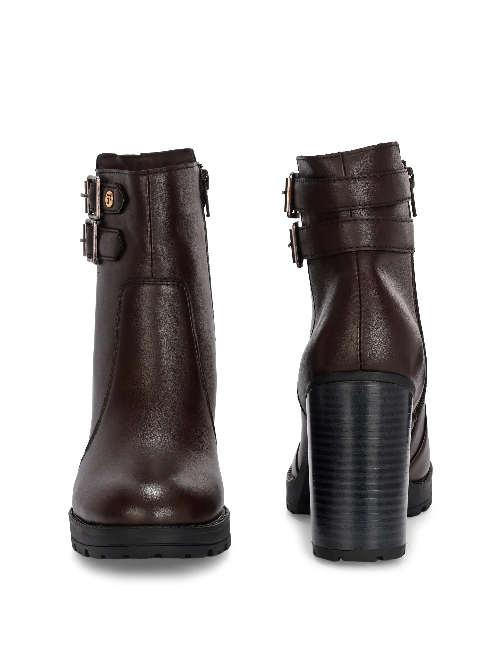 Midnight High-Heeled Ankle Boot For Women