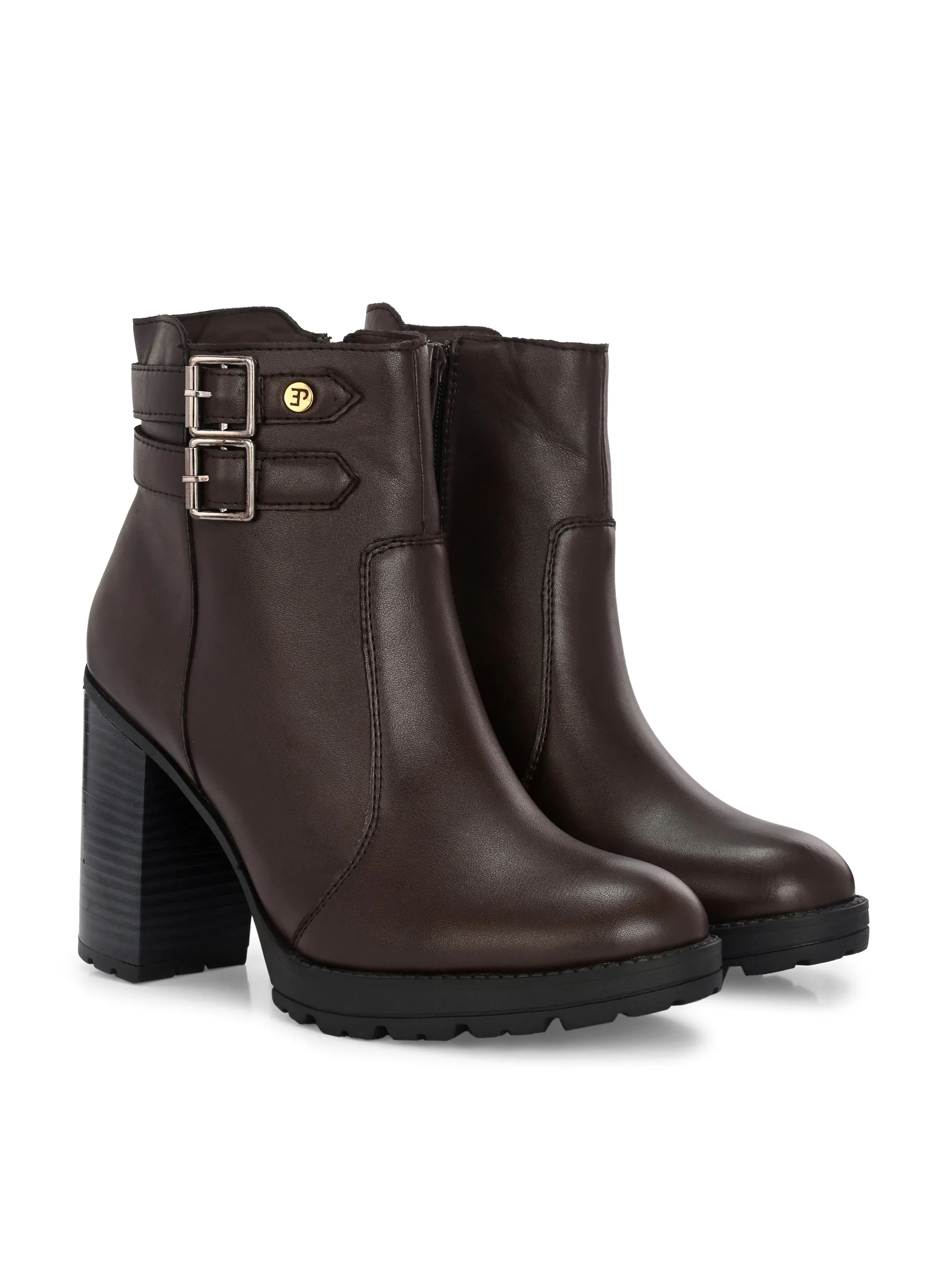 Midnight High-Heeled Ankle Boot For Women