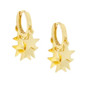 Mini Dangling Stars Huggie Earring
