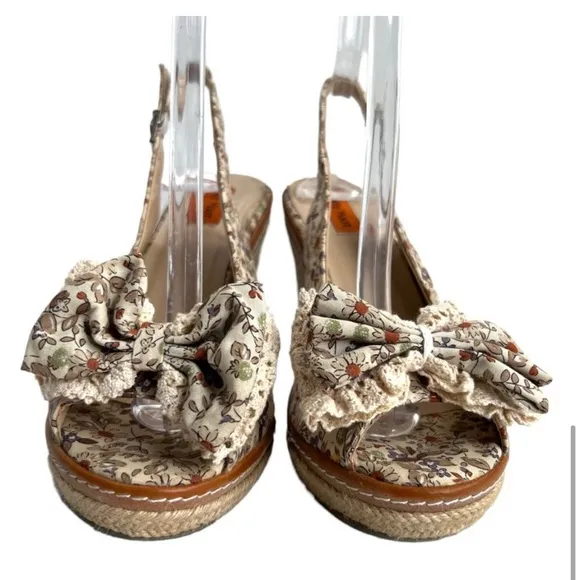 Miz Mooz Mallow Floral Platform Wedge Sandals