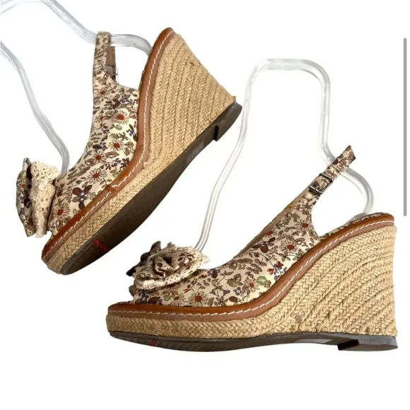 Miz Mooz Mallow Floral Platform Wedge Sandals