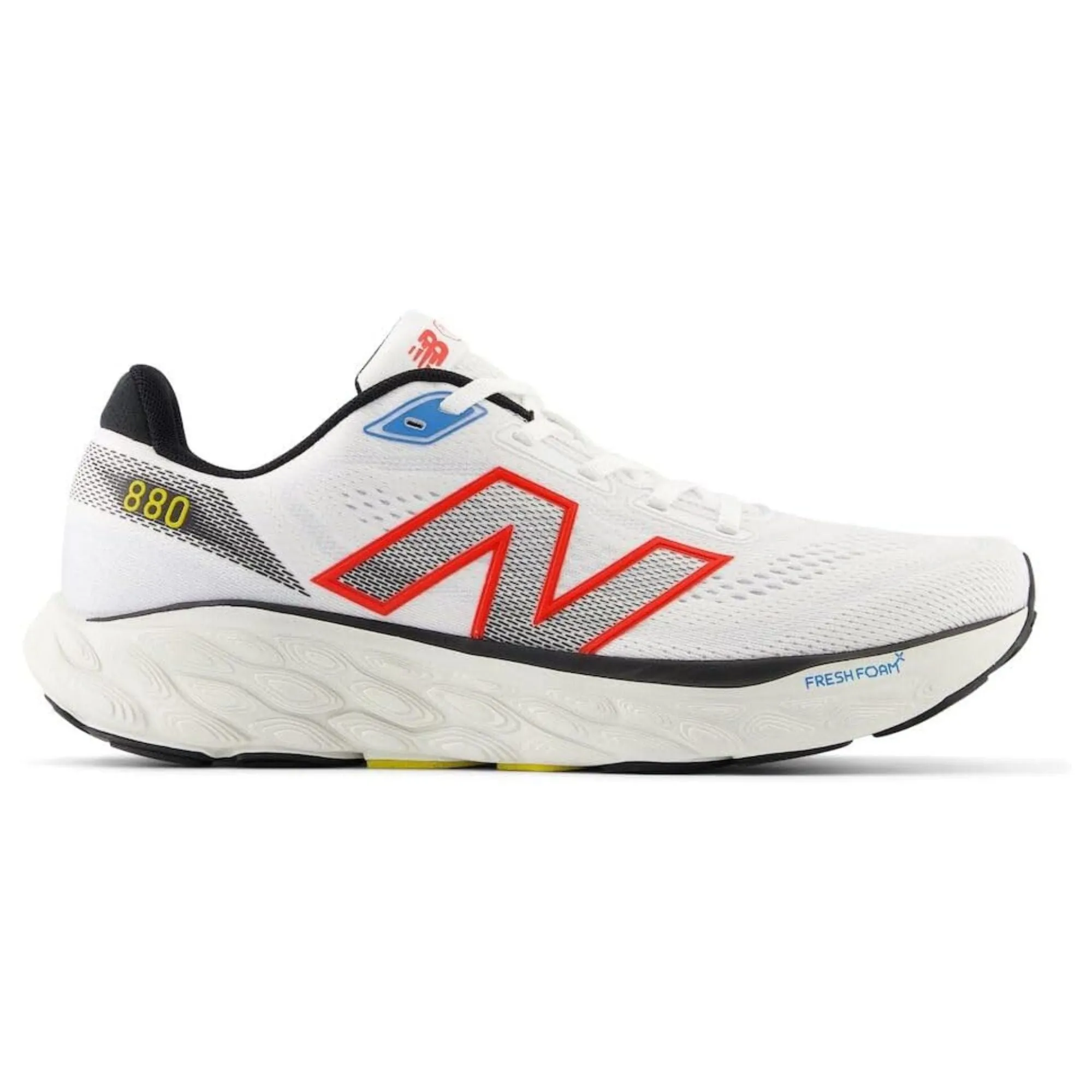 New Balance Men's Fresh Foam X 880v14 White/Neo Flame/Black