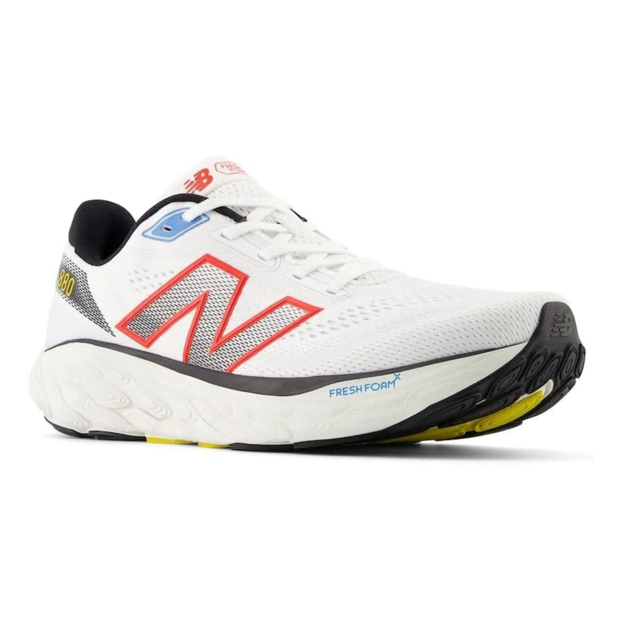 New Balance Men's Fresh Foam X 880v14 White/Neo Flame/Black