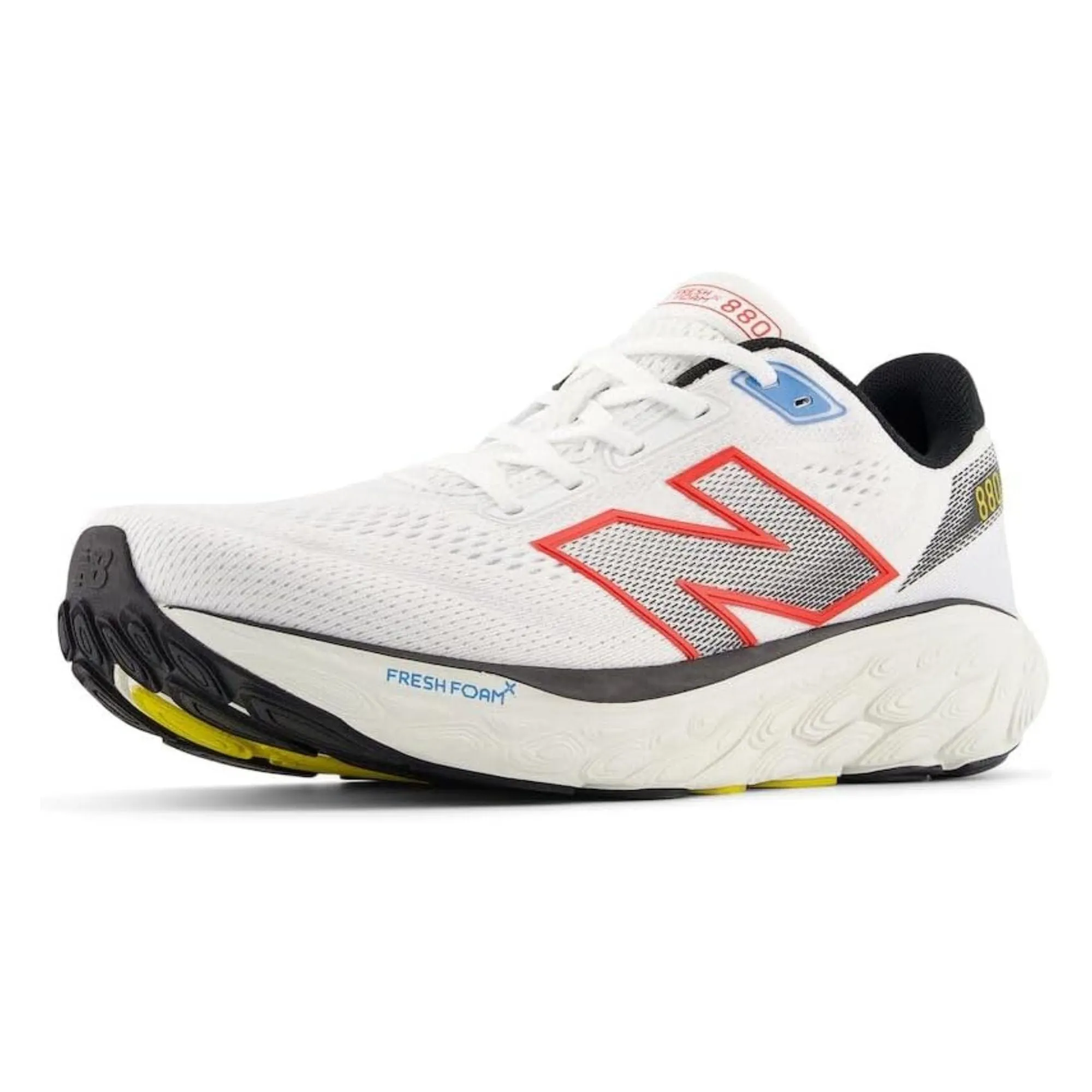 New Balance Men's Fresh Foam X 880v14 White/Neo Flame/Black