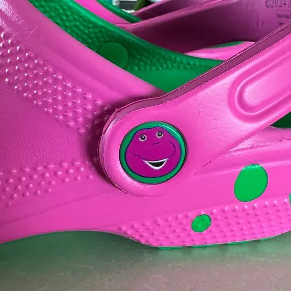 NEW CROCS Classic Barney Clogs Sz 5 Big Kids 7 Women Rare Limited Edition
