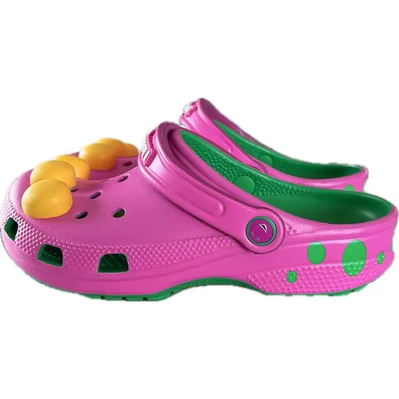 NEW CROCS Classic Barney Clogs Sz 5 Big Kids 7 Women Rare Limited Edition