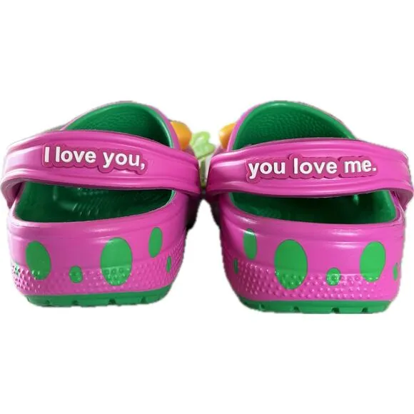 NEW CROCS Classic Barney Clogs Sz 5 Big Kids 7 Women Rare Limited Edition