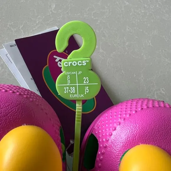 NEW CROCS Classic Barney Clogs Sz 5 Big Kids 7 Women Rare Limited Edition