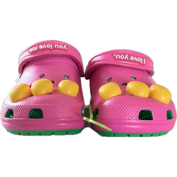 NEW CROCS Classic Barney Clogs Sz 5 Big Kids 7 Women Rare Limited Edition