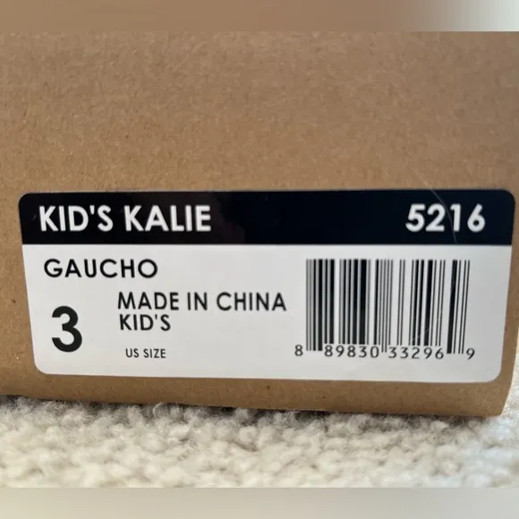 NEW Ugg Australia Kids Kalie Size 3 Gaucho ORIGINAL BOX